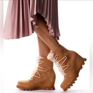 NWT Sorel Joan of Arctic Wedge III Lace Cozy